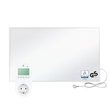 BR Bringer Infrarotheizung 800 Watt - mit Steck-Thermostat - Infrarot Elektroheizung Energiesparend - 5 Jahre Garantie, TÜV GS - Deutsche Qualitätsmarke (weiß)