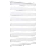 Sekey Doppelrollo Klemmfix ohne Bohren Doppelrollo Duo Rollo Schnurlos Rollo Faltrollo 80x130cm, Weiß