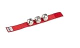 Nino Percussion Wrist Bell Instrument - Musikinstrument für Kinder ab 4 Jahren - Mit Klettverschluss - Nylon, Rot (NINO961R)