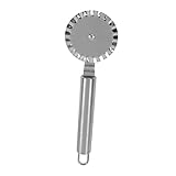 NOLITOY Ravioli- Edelstahl-Gebäckrad Pizzarad Geschirrtrocknungsregal Pizzaschaufel Pizzastein Blech pizzaschneider Lebensmittel-Slice-Tool Gebäckschneider Edelstahlräder Silver