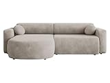 Mirjan24 Ecksofa Nicelo, Eckcouch mit Schlaffunktion und Bettkasten, Polsterecke, L-Form Sofa Couch, Bettfunktion, Ottomane universell (Velo 623)