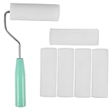 BUGUUYO Hochdichtes Farbroller set mit Ergonomischem Griff Kompakter Wandfarbe Schaumroller für Lacke und Hausanstrich Praktisches Malerzubehör für Effizientes Schmutzfreies Streichen