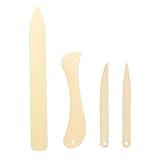 4 Stück Falzbein,Falzbein Für Papier,Falzbrett Bone,Folder Schneide Bags,Binding Book Falz,Falzen Falzmaschine,Falzmaschinen Falzstift,Groove Kit Knochen,Schneidebrett Tool Umschläge,Werkzeug White