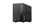 Synology DS225+ 2-Bay Diskstation NAS (Intel Celeron J4125 4-Core 2.0 GHz 2GB DDR4 RAM 2xRJ-45 1GbE LAN-Port)
