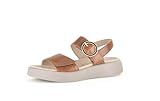 Gabor Damen Plateausandalen, Frauen Sandalen,Strandschuhe,Plateausandaletten,Dicke Sohle,bequem,Sommerschuhe,Camel (goldmatt/s),35 EU / 2.5 UK