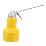 ULTECHNOVO Öltopf Getriebeölpumpe Ölpumpenabzieher Benzinübertragungspumpe Tragbare Zapfenpumpe Motorölpumpe Fahrradölenwerkzeug Handpumpe Ölkanne Motorradöldose Ölxtraktorpumpe Metall Gelb