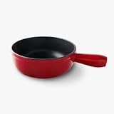 Kisag Fondue Caquelon Gusseisen Fonduetopf Käsefondue rot Kachel 20 cm 2,0 l Adelboden