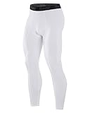 Runhit Kompressionshose für Herren, Laufhose, Workout-Leggings, athletische Baselayer-Hose für Sport, Yoga, Basketball, Weiss/opulenter Garten, 3XL