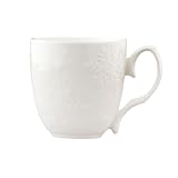 AMBITION Kaffeetasse Porzellan weiß 350 ml Galactic Becher mit Schneeflocken Spülmaschine & Mikrowelle
