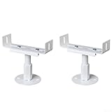 Honseadek Aluminium-Heizkörper-Bodenhalterungen, höhenverstellbar, für Gusseisen-Heizkörper, weiß, vertikale Montagefüße (verstellbar 16–21 cm)