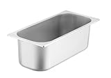 HENDI Eiscremebehälter, geeignet für den Einsatz in Eistheken und Tiefkühlschränken, Eiscreme, Eisbehälter, 5L, 360x165x(H)120mm, Edelstahl