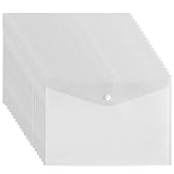 CRESZZLE 20 Stück Hochwertige Dokumententaschen A4 - Klarsichthüllen A4 Glasklar mit Druckknopf für Perfekte Organisation von Dokumenten, Dateien,Papier,Quittungen und mehr!