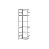 EUROKRAFT | pro | Lager-Steckregal | verzinkt | Bauart mittelschwer | Regalhöhe 2500 mm | einseitig | Bodentiefe 600 mm | Grundregal