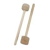 Levemolo Percussion Drumstick mit Wollfilzkopf Langer Holzgriff Schlagzeug mallets für Bühne und Trommel Leichte Langlebige Trommelstöcke für Profi Schüler drummer