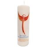 Engel Kerze der Gemütlichkeit als Geschenk für Frauen Schutzengel Geschenk mit Spruch zur inneren Ruhe, Achtsamkeit, Entspannung für Mama, Schwester, Kollegin 6 x 18 cm