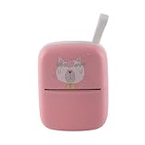 Luqeeg Bluetooth Thermoetikettendrucker für Den Versand, Tragbarer Tintenloser Kabelloser Wiederaufladbarer Etikettendrucker mit 200 DPI Und 1 Rolle Thermopapier