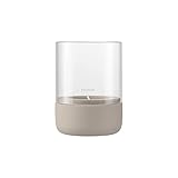 blomus Windlicht -Calma- | Kerzenhalter aus hochwertigem Beton und Glas | Farbe Fungi | Größe S | 10L x 10B x 14H cm | Indoor | exkl. Kerze