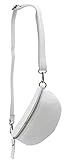 SH Leder ® echt Leder Hüfttasche Damen Herren Unisex Gürteltasche für Festival Reise Bauchtasche kleine Crossbody Bag Frauen Ledertasche 23x12cm AVA G292 (Weiss)