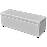 ZEYUAN Lange Aufbewahrungsbank, Sitzbank Mit Stauraum, Wohnung Einrichtung, Betttruhe Schlafzimmer, Dekoration Schlafzimmer, Holz Weiß