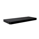 Velano - Bücherregal Wand - Wandregal 60x24 cm - Regal Wand - Schweberegal - Hängeregal - Regalbrett - Schwarz Holz - Küchenregal - Bücherregal Kinder - Deko Wohnzimmer - Gewürzregal Wand