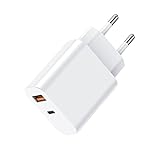 30W USB C Ladegerät, USB C auf Typ C Schnellladegerät Netzteil 2 Port PD 3.0 Kompatibel mit Google Pixel 7/7Pro/6/6Pro/6a/Google Pixel Watch, iPhone 15/14/13/12 Pro, Samsung Galaxy S22 Ultra/S23