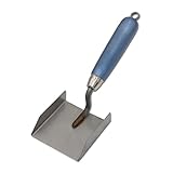 DEWEPRO® Stuckateur Kantenkelle - Eckkelle mit Edelstahlblatt 80x83mm und Holzgriff - Stuckateurspachtel - Kantenspachtel - Eckenkelle - Eckspachtel