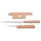 DIYEAH 3-teiliges Werkzeug aus Polymer-Ton: Holzgriffe, Fettling-Werkzeug, Skulptur, Schreiner, Polymer-Glättungs- und Formmesser für Töpfer-Ton, Bildhauerei, Heimwerkerarbeiten