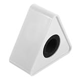 OSALADI Abs Mikrofon Logo Flagge Dreieckiges Interview Mikrofon Station Logo Weiß Tragbar Robustes Abs Kunststoff Praktisches Design Für Professionelle Interviews