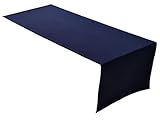 Lemos Home Hochwertiger Tischläufer Tischwäsche aus 100% Baumwolle Kollektion Konzept, Farbe & Größe wählbar (Tischläufer - 45x120cm, Marineblau)