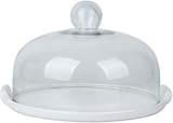 YXUANYZNB 1 Set Kuchenglocke Glas mit Keramikplatte Glas Käseglocke Kuchenteller Kuppel Torten Glaskuppel Tortenständer Kuchenglocke Lebensmittelabdeckung Deckel für Patisserie Lebensmittelabdeckung