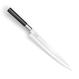 KAI Wasabi Black Yanagiba 24,0 cm Klingenlänge - rostfreier 6A/1K6 Edelstahl poliert 58 (±1) HRC - schwarzer Polypropylen Griff - Sushi Messer Sashimi Messer - Made in Japan