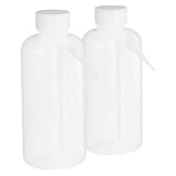 WRITWAA 2 Stück 500ml Quetschflasche Kunststoff Waschflasche Tragbare Spülflasche mit Breitem Mund Leicht und Flexibel für Labor Garten und Tattoo Reinigung