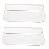 Ipetboom 2 Stück Wandmontierte Floating Shelves Handtuchregal für Badezimmer Küche und Schlafzimmer Faltbare Aufbewahrung aus Kunststoff kein Bohren Nötig