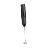 HOLIDYOYO Elektrischer Milchaufschäumer Gehaltenen Tragbarer Mixer Mini Handmixer Rostfrei Kochen Backen Für Schaum Kleine Küchengeräte Rührer Smoothies Kompakt Abs Black