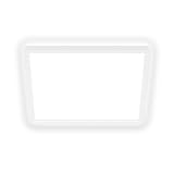 BRILONER - LED Deckenleuchte Effizienzklasse A, ca. 50.000h Licht, 11W bei 2400lm, LED Panel flach, helle energiesparende Deckenlampe Wohnzimmer, Küchenlampe, Wohnzimmerlampe 29x29x3 cm, Weiß