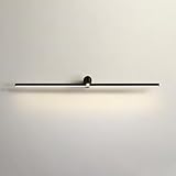 Jadssox LED-Badezimmer-Waschtisch-Lichtleiste mit Strahler, dimmbare Spiegellampe mit 3 Farbtemperaturen, minimalistische Wandbeleuchtung über dem Spiegel(Black,60cm/23.6in)