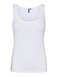 VERO MODA Damen Tank Top VMMaxi My Soft Long Basic Damentop 10185110 Bright White XL