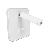 jojofuny 1 Stück Moderne Einfache Wandlampe Aus Aluminium Mit Schalter Nachttischlampe Leselampe Lampen Für Drinnen Lektüre Wandleuchte Leselampe Am Bett Wandlampe Mit Acryl Weiß