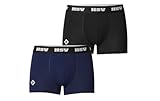 Hamburger SV HSV Boxershorts Unterhosen Sportunterhosen ** Raute Pur ** (DE/NL/SE/PL, Alphanumerisch, S, Regular, Regular, Schwarz und Dunkelblau)