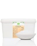 Epsom Bittersalz 5kg BOX Magnesium Salz für Bad in wiederverschließbaren Plastikdose Eimer - Quelle von Epsomsalz - reines Badesalz - Magnesiumsulfat Bitter Salz zum baden