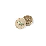 PURIZE® - Bio Grinder 2-teilig handbetrieben aus Kunststoff mit organischem Anteil - Kräuter- & Spicemühle mit 55 mm Durchmesser - Biologisch abbaubarer Crusher für Kräuter, Gewürze, Kaffee uvm.