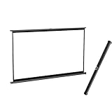 Tragbare Filmleinwand, manuell hochziehbare Projektionsleinwand, Video-Desktop-Projektionsleinwand, geeignet für Heimkino, Theater, Schule, Büropräsentation, im Außen- und Innenbereich (40 Z