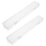 Zerodeko 2 Stück Transparente Aufbewahrungsbox für Pinselstifte aus Kunststoff mit Deckel Stiftehalter für Schüler und Künstler Tragbarer Organizer für Wasserfarben und Kalligrafiestifte