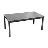 Green Spirit Gartentisch Chicago - ausziehbar, 180-240x100x75cm, grau, für 4-8 Personen, Aluminium - Ausziehtisch, Garten-Tisch, ESS-Tisch für Garten & Terrasse