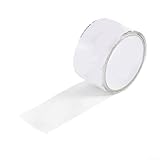 Zilimontt Bildschirm-Reparatur-Set mit Glasfaserband, 5 cm x 2 m, robuster Netz-Patch für Bildschirme, Zelte, Wohnmobile und Poolabdeckungen, beständig gegen hohe und niedrige Temperaturen, (weiß)