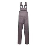 GIJMZY Blaumann Herren Latzhose Herren Arbeitskleidung Übergröße M-5XL Schutzoveralls Trägeroveralls Uniformen Ärmellose Latzhose(Gray,XL)