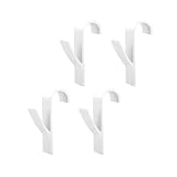 CYXZMYA 4 Stück Haken Heizung Badheizkörper, Weiß Haken für Handtuchheizkörper, Flessibile Towel Handtuch Rundheizkörper, Zum Aufhängen Von Handtüchern, Per Tutti I Radiatori Standard(Weiß)