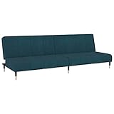 HETFTJN Loungesessel Schlafsofa Sofas Bigsofa - Schlafsofa 2-Sitzer Blau Samt für Hotelzimmer Jugendzimmer Schlafzimmer Büro