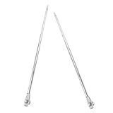 DOITOOL 2 Stück Eisen Erdungsstab mit Einloch design Robuste Metallstange für Elektrozaun Antenne und Stromerzeuger Einfache Installation Langlebiger Erdungspost für Haushalt und Garten