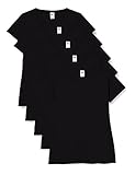 Fruit of the Loom Damen Regular Fit T-Shirt, 5er Pack, schwarz, 44 EU (Herstellergröße: XL)